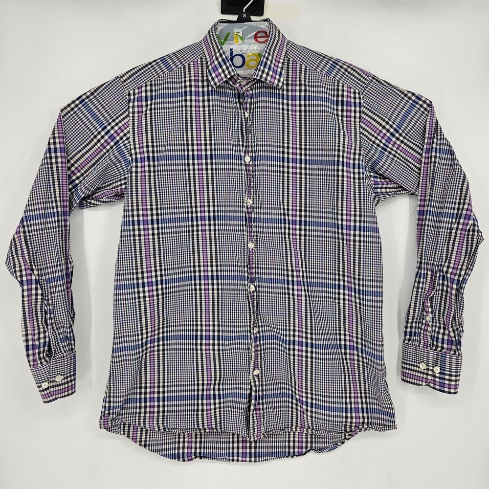 Etro Shirt Mens 41 Button Up Casual Preppy Spartaco‎ Plaid Long Sleeve Milano